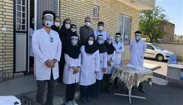 کمپین یک روزه آموزش و توزیع ماسک در محوطه خانه بهداشت روستای دیزج لیلی خانی